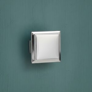 Art Deco Square Kitchen Cabinet Knob - Polished Chrome