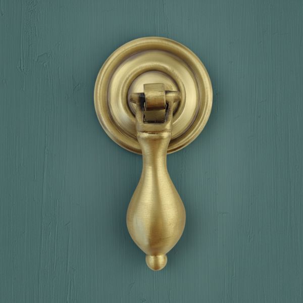Solid Brass pear drop handle in Antique Brass finish