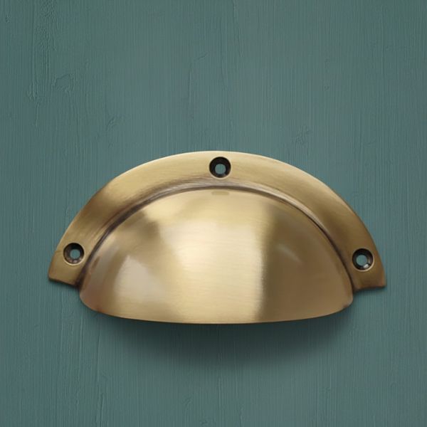 Solid Brass Cup Handle for kitchen drawers