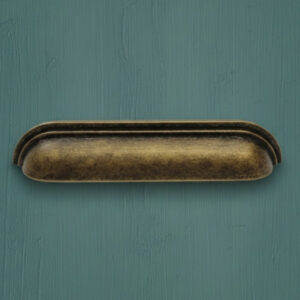 Romeo Martini Cup handle for kitchen drawers in Deep Antique Brass finish