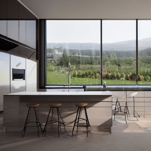 luxury kitchen illustration