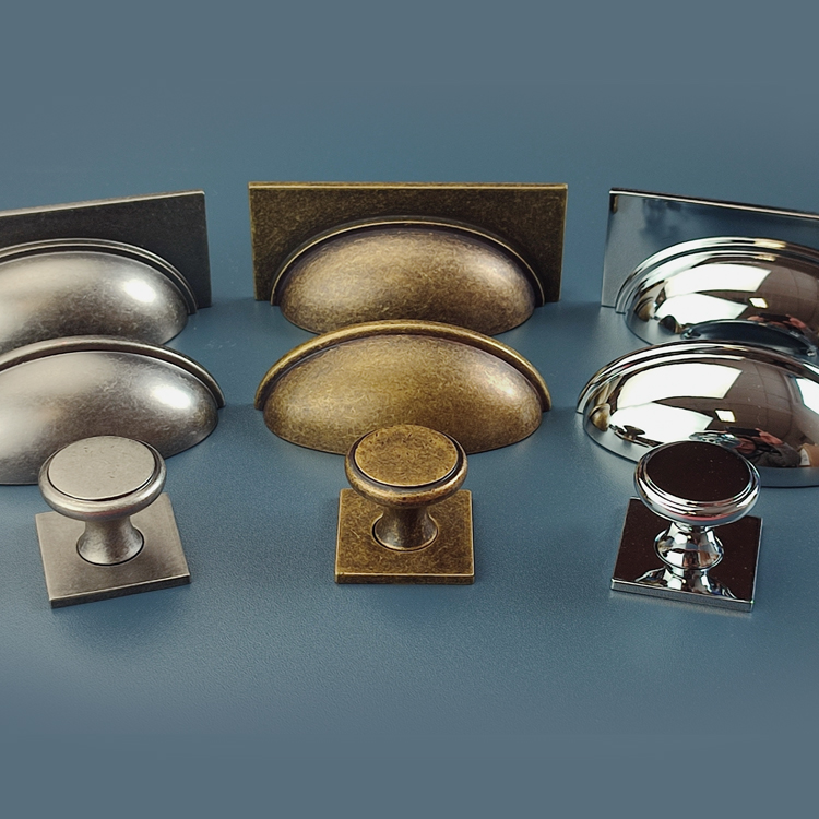 Bordeaux Collection of cup handles and cabinet knobs for kitchen cupboards