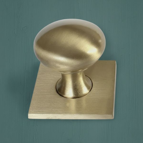 Solid Brass cabinet Knob with optional backplate for kitchens and vintage furniture